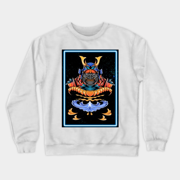 Samurai neon art Crewneck Sweatshirt by San Creative